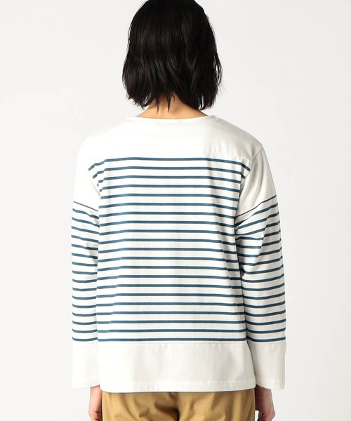 Grand PARK(グランドパーク)の「パネル切替ボートネックTシャツ(Tシャツ/カットソー・メンズ・グリーン/ブルー・MEDIUM/X-LARGE/LARGE)」の10枚目の写真