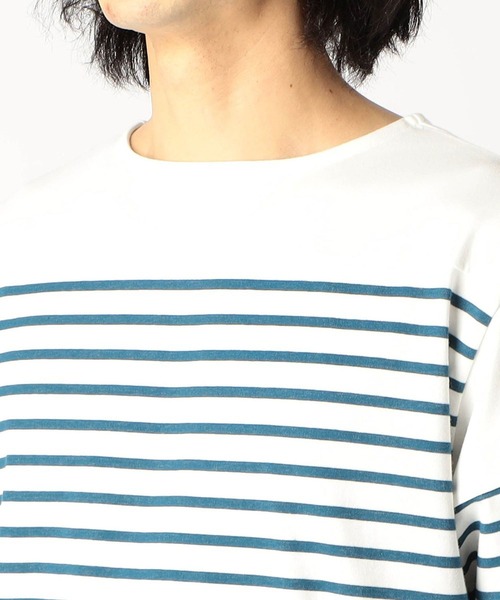 Grand PARK(グランドパーク)の「パネル切替ボートネックTシャツ(Tシャツ/カットソー・メンズ・グリーン/ブルー・MEDIUM/X-LARGE/LARGE)」の8枚目の写真