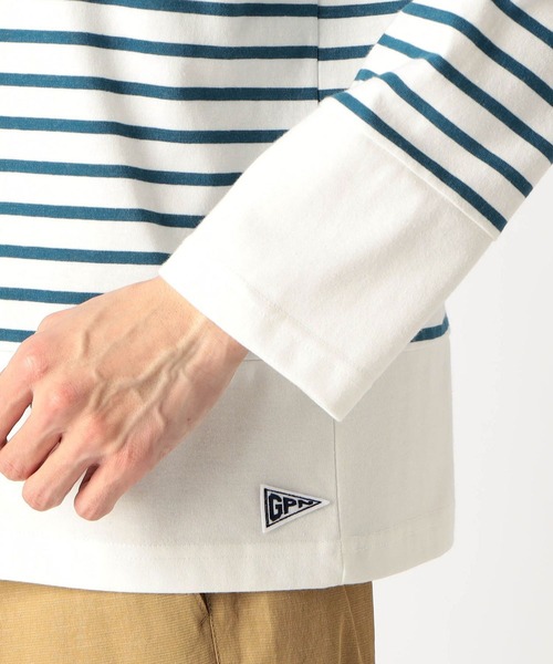 Grand PARK(グランドパーク)の「パネル切替ボートネックTシャツ(Tシャツ/カットソー・メンズ・グリーン/ブルー・MEDIUM/X-LARGE/LARGE)」の7枚目の写真