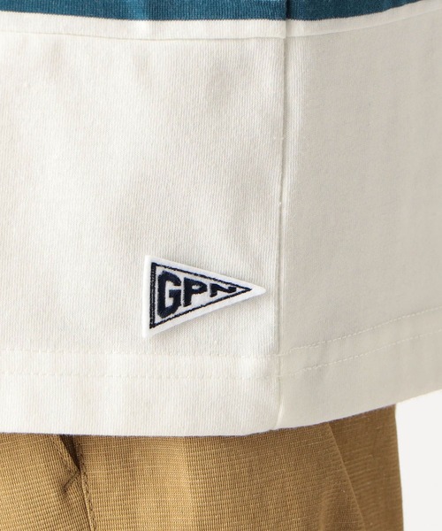 Grand PARK(グランドパーク)の「パネル切替ボートネックTシャツ(Tシャツ/カットソー・メンズ・グリーン/ブルー・MEDIUM/X-LARGE/LARGE)」の6枚目の写真