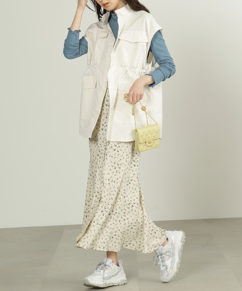 FREE'S MART(フリーズマート)の「スタンドカラーミリタリーベスト(ベスト・レディース・カーキ/ホワイト・FREE)」の13枚目の写真