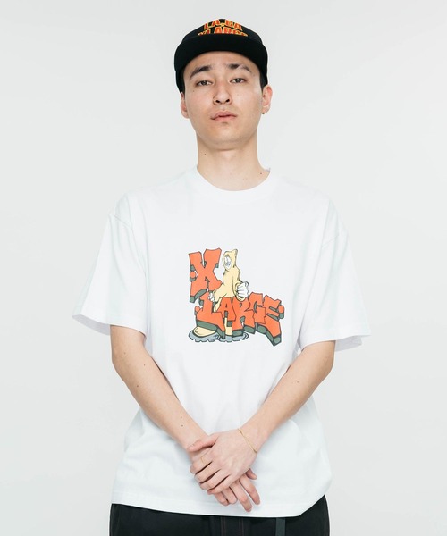 XLARGE（エクストララージ）の「MAN IN A HOOD S/S TEE（Tシャツ/カットソー・メンズ・ホワイト/グリーン/ブラック・XL/M/S/L）」の7枚目の写真