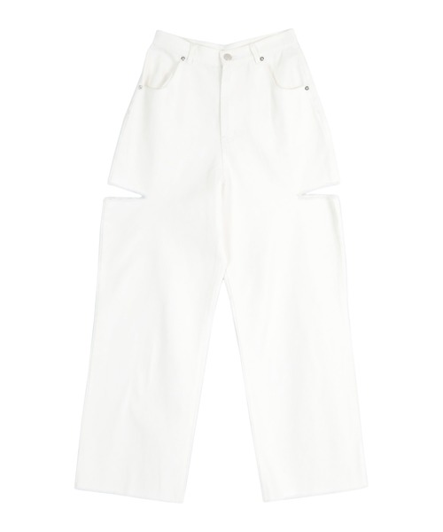 titivate(ティティベイト)の「サイドカットデザインパンツ(デニムパンツ・レディース・オフホワイト/ブルー/ライトブルー・L/M/S)」の6枚目の写真