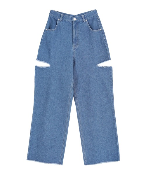 titivate(ティティベイト)の「サイドカットデザインパンツ(デニムパンツ・レディース・オフホワイト/ブルー/ライトブルー・L/M/S)」の17枚目の写真