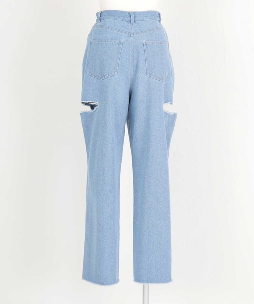 titivate(ティティベイト)の「サイドカットデザインパンツ(デニムパンツ・レディース・オフホワイト/ブルー/ライトブルー・L/M/S)」の16枚目の写真