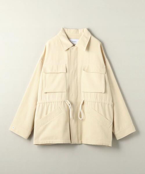 ASTRAET（アストラット）の「＜ASTRAET＞コットン ミリタリーブルゾン（ミリタリージャケット・レディース・ナチュラル・FREE）」の6枚目の写真