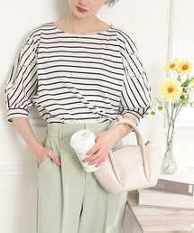 couture brooch | 【UV/接触冷感/マシンウォッシャブル】エンブロカット刺繍ドルマンカットソー(Tシャツ/カットソー)