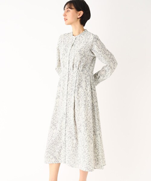 OPAQUE.CLIP（オペークドットクリップ）の「◆フィット&フレア ワンピース【イージーケア/洗濯機洗い可】（ワンピース・レディース・ブラック/ホワイト系3・38/40）」の2枚目の写真