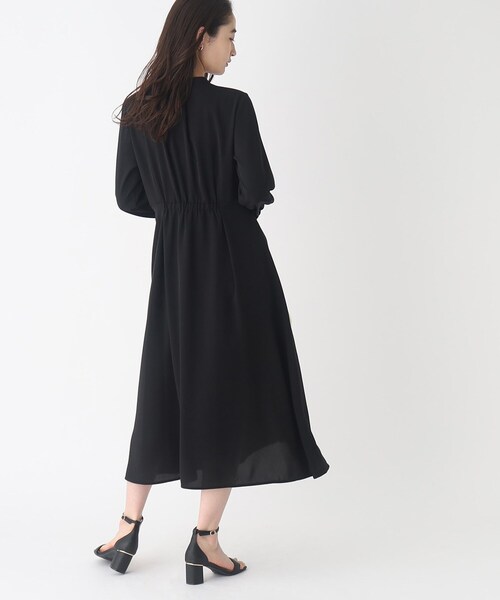 OPAQUE.CLIP（オペークドットクリップ）の「◆フィット&フレア ワンピース【イージーケア/洗濯機洗い可】（ワンピース・レディース・ブラック/ホワイト系3・38/40）」の9枚目の写真