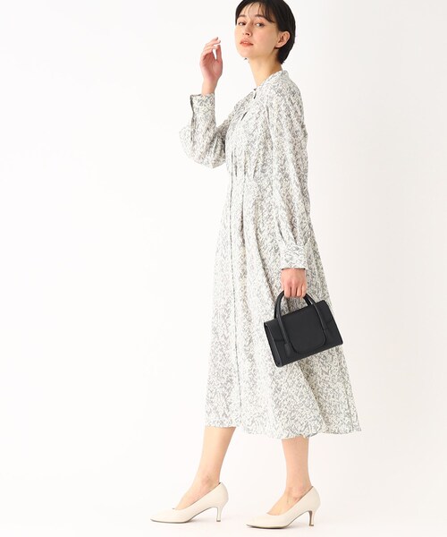 OPAQUE.CLIP（オペークドットクリップ）の「◆フィット&フレア ワンピース【イージーケア/洗濯機洗い可】（ワンピース・レディース・ブラック/ホワイト系3・38/40）」の19枚目の写真