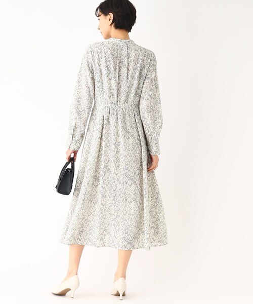 OPAQUE.CLIP（オペークドットクリップ）の「◆フィット&フレア ワンピース【イージーケア/洗濯機洗い可】（ワンピース・レディース・ブラック/ホワイト系3・38/40）」の20枚目の写真