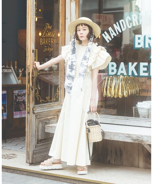 CAROLINA GLASER（カロリナ グレイサー）の「YURI × The Little BAKERY Tokyo × CAROLINA GLASER / ハット（ハット・レディース・ベージュ・ONE SIZE）」の4枚目の写真