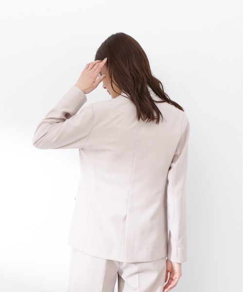 N.（N. Natural Beauty Basic）（エヌエヌナチュラルビューティーベーシック）の「ドライタッチノーカラージャケット（ノーカラージャケット・レディース・ネイビー/ベージュ・SMALL/MEDIUM）」の16枚目の写真