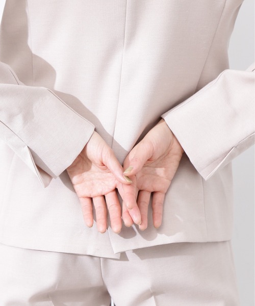 N.（N. Natural Beauty Basic）（エヌエヌナチュラルビューティーベーシック）の「ドライタッチノーカラージャケット（ノーカラージャケット・レディース・ネイビー/ベージュ・SMALL/MEDIUM）」の19枚目の写真