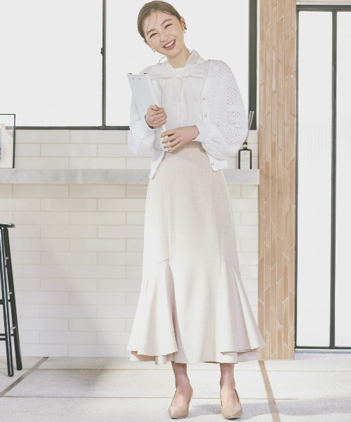 WILLSELECTION(ウィルセレクション)の「オーガンジーバックリボンブラウス(シャツ/ブラウス・レディース・ミント/ベージュ/オフホワイト・MEDIUM)」の15枚目の写真