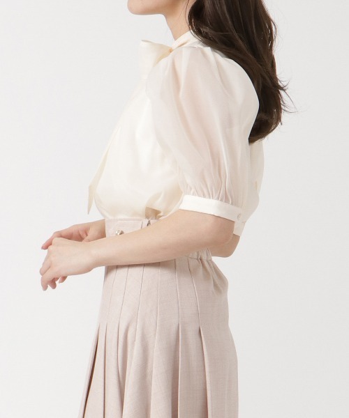 WILLSELECTION(ウィルセレクション)の「オーガンジーバックリボンブラウス(シャツ/ブラウス・レディース・ミント/ベージュ/オフホワイト・MEDIUM)」の16枚目の写真