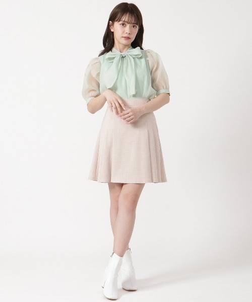 WILLSELECTION(ウィルセレクション)の「オーガンジーバックリボンブラウス(シャツ/ブラウス・レディース・ミント/ベージュ/オフホワイト・MEDIUM)」の6枚目の写真