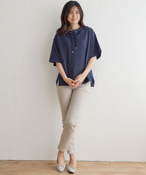 ikka(イッカ)の「【親子コーデ】コットンUSA鹿の子スピンドルプルオーバー(Tシャツ/カットソー・レディース・ライトグレー/イエロー系その他/ブルー/オフホワイト/ネイビー・S/M/L)」の18枚目の写真