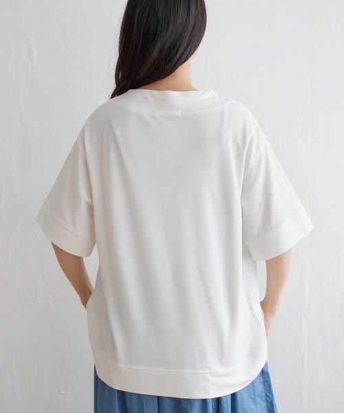 ikka(イッカ)の「【親子コーデ】コットンUSA鹿の子スピンドルプルオーバー(Tシャツ/カットソー・レディース・ライトグレー/イエロー系その他/ブルー/オフホワイト/ネイビー・S/M/L)」の7枚目の写真
