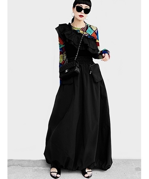 LVEU.(ラブユ.)の「【LVEU.】マーブル柄シアートップス / トップス カットソー シアー マーブル 総柄 モノトーン カラフル インナー レイヤード クルーネック ブルー グレー ブラウン ネイビー(Tシャツ/カットソー・レディース・ブラウン/ネイビー/ブルー/ブルーグレー・FREE)」の22枚目の写真