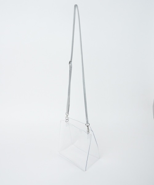 WEGO（ウィゴー）の「WEGO/シャーリング巾着付きクリアショルダー（ショルダーバッグ・レディース・サックスブルー/ライトピンク/ホワイト/シルバー/ブラック・FREE）」の13枚目の写真