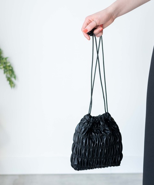 WEGO（ウィゴー）の「WEGO/シャーリング巾着付きクリアショルダー（ショルダーバッグ・レディース・サックスブルー/ライトピンク/ホワイト/シルバー/ブラック・FREE）」の17枚目の写真