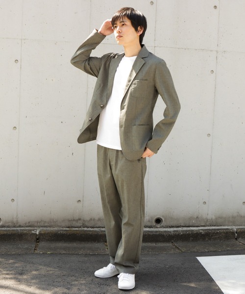 NAVY(ネイビー)の「麻調合繊アンコンジャケット(テーラードジャケット・メンズ・カーキ/ブラック/ネイビー・M/L/XL)」の6枚目の写真