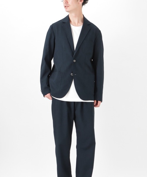NAVY(ネイビー)の「麻調合繊アンコンジャケット(テーラードジャケット・メンズ・カーキ/ブラック/ネイビー・M/L/XL)」の10枚目の写真