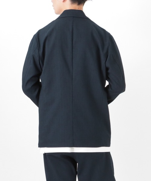 NAVY(ネイビー)の「麻調合繊アンコンジャケット(テーラードジャケット・メンズ・カーキ/ブラック/ネイビー・M/L/XL)」の12枚目の写真