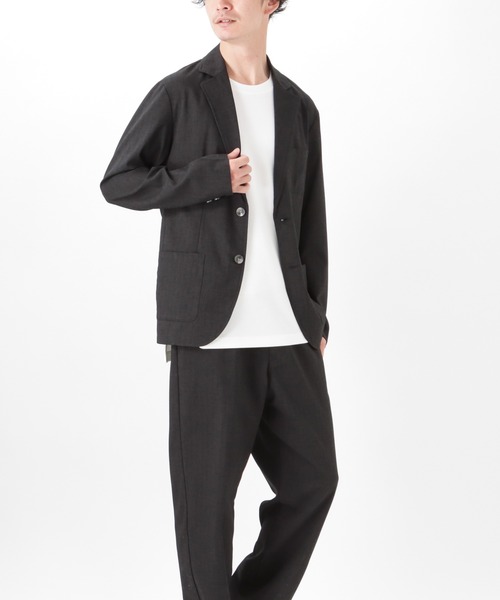 NAVY(ネイビー)の「麻調合繊アンコンジャケット(テーラードジャケット・メンズ・カーキ/ブラック/ネイビー・M/L/XL)」の13枚目の写真