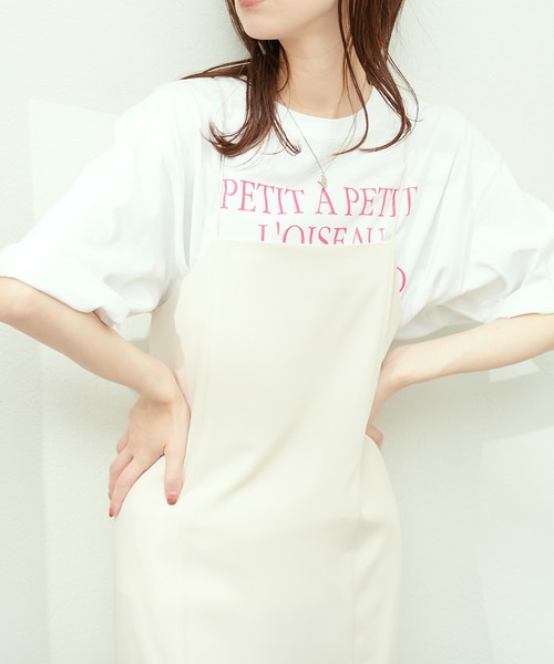 natural couture(ナチュラルクチュール)の「シルケット天竺ロゴ入りBIGT(Tシャツ/カットソー・レディース・ネイビー/オフホワイト/ブルー/ホワイト系その他・FREE)」の10枚目の写真
