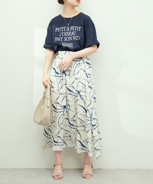 natural couture(ナチュラルクチュール)の「シルケット天竺ロゴ入りBIGT(Tシャツ/カットソー・レディース・ネイビー/オフホワイト/ブルー/ホワイト系その他・FREE)」の18枚目の写真