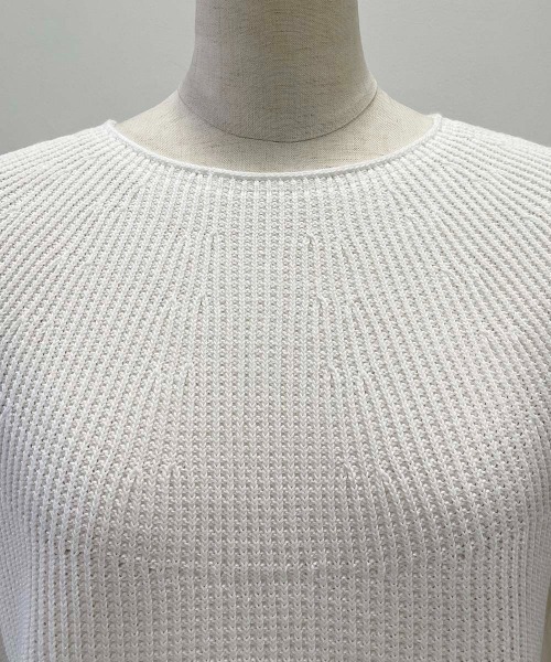 PICCIN（ピッチン）の「【日本製】ランタンスリーブホールガーメントニット（ニット/セーター・レディース・オフホワイト/ライトブルー/ブラック・M）」の17枚目の写真