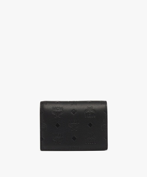 MCM(エムシーエム)の「Aren スナップ ウォレット - モノグラムエンボスレザー(財布・レディース・ブラック/ブルー/アイボリー・mini)」の2枚目の写真