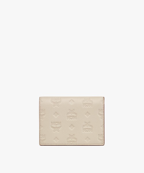 MCM(エムシーエム)の「Aren スナップ ウォレット - モノグラムエンボスレザー(財布・レディース・ブラック/ブルー/アイボリー・mini)」の4枚目の写真