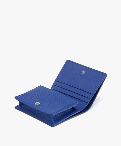 MCM(エムシーエム)の「Aren スナップ ウォレット - モノグラムエンボスレザー(財布・レディース・ブラック/ブルー/アイボリー・mini)」の6枚目の写真