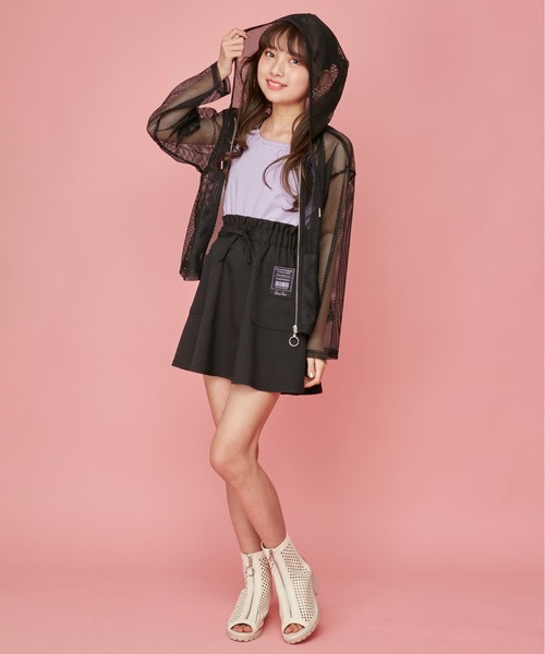 JENNI love(ジェニィラブ)の「メッシュZIPパーカー(パーカー・キッズ・オフホワイト/ブラック・140cm/150cm/160cm/130cm)」の10枚目の写真