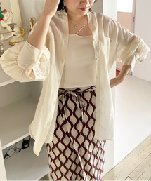 LOWRYS FARM | ボリュームスリーブシャツロングスリーブ　199527(シャツ/ブラウス)