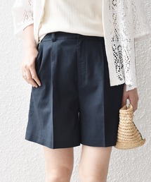 【ZOZO限定】SHIPS.me: 綿麻 タック ショーツ