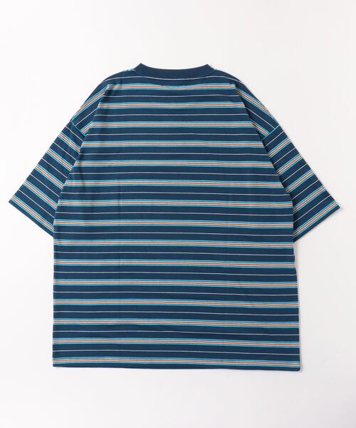 8(eight)(エイト)の「マルチボーダーTシャツ(Tシャツ/カットソー・メンズ・パープル/ブルーグリーン/ダークグリーン/オフホワイト/チャコールグレー/イエロー・X-LARGE/MEDIUM/LARGE)」の7枚目の写真