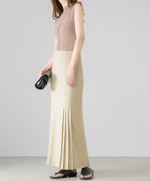 NEUNA（ヌナ）の「ハイウエストタックプリーツロングスカート  