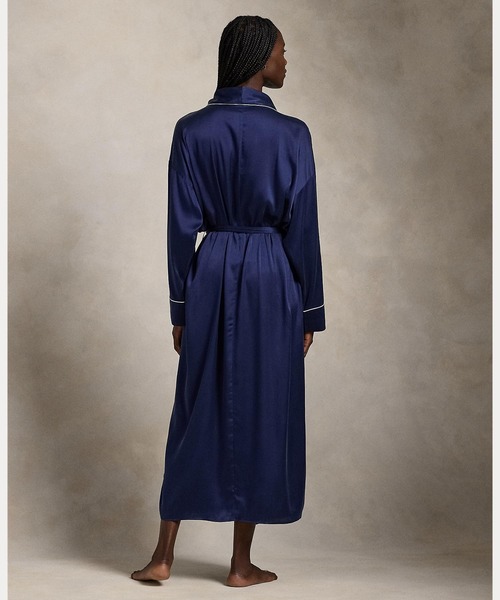 POLO RALPH LAUREN(ポロ ラルフ ローレン)の「ストレッチ シルク バス ローブ(ガウン/バスローブ・レディース・ネイビー系1・L/M/S/XL/XS)」の5枚目の写真