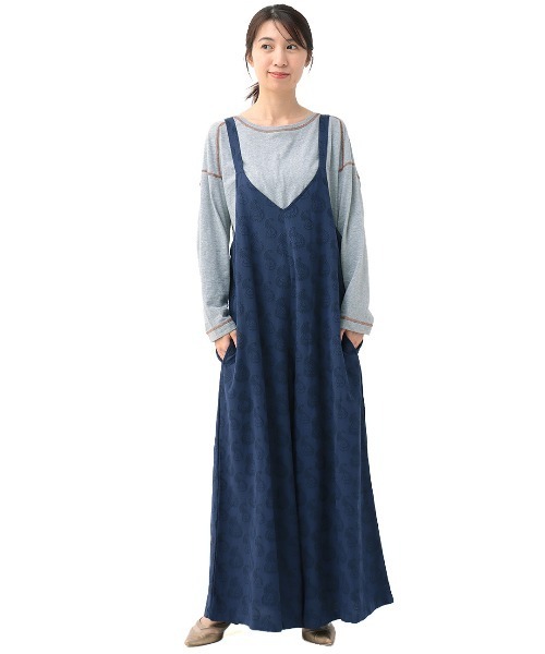 チチカカ(チチカカ)の「ジャガードサロペットパンツ(サロペット/オーバーオール・レディース・カーキ/ネイビー・FREE)」の6枚目の写真