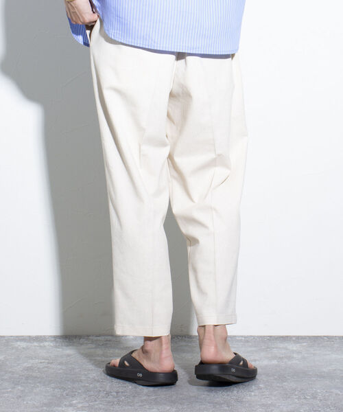 GLOSTER（グロスター）の「【GLOSTER/グロスター】コットンリネン ワンタックテーパード アンクルパンツ 綿麻（その他パンツ・メンズ・ベージュ/ネイビー/ブルー/キナリ・S/M/L）」の10枚目の写真