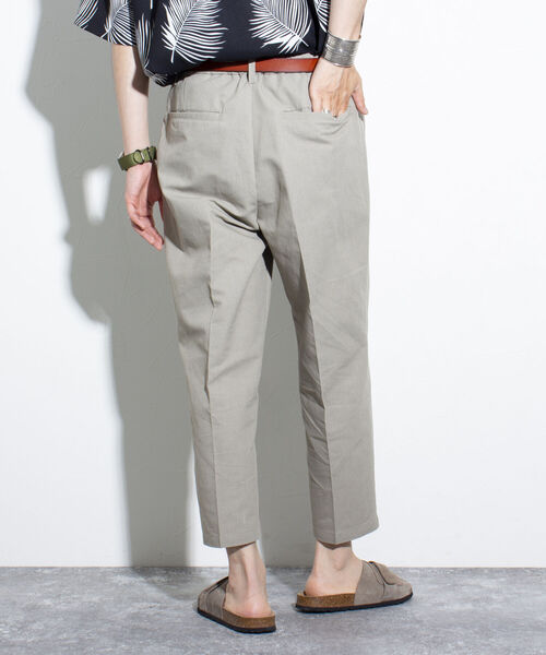 GLOSTER（グロスター）の「【GLOSTER/グロスター】コットンリネン ワンタックテーパード アンクルパンツ 綿麻（その他パンツ・メンズ・ベージュ/ネイビー/ブルー/キナリ・S/M/L）」の6枚目の写真