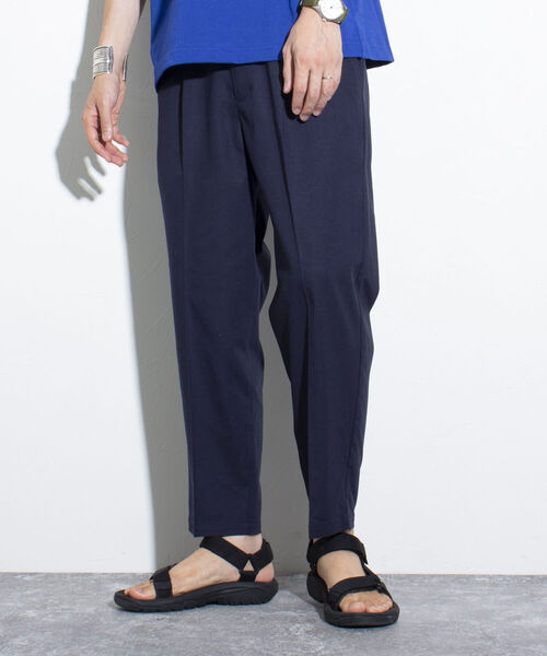 GLOSTER（グロスター）の「【GLOSTER/グロスター】コットンリネン ワンタックテーパード アンクルパンツ 綿麻（その他パンツ・メンズ・ベージュ/ネイビー/ブルー/キナリ・S/M/L）」の14枚目の写真