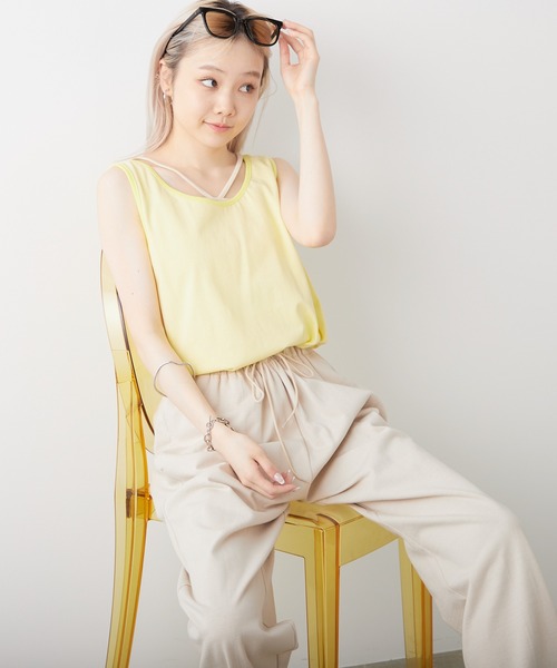 WHIMSIC（ウィムジック）の「【UNISEX】プレーンカラータンクトップ（タンクトップ・メンズ・イエロー/ライトグレー/シルバー/ブルー・FREE）」の8枚目の写真