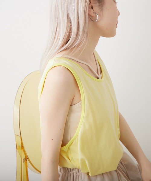 WHIMSIC（ウィムジック）の「【UNISEX】プレーンカラータンクトップ（タンクトップ・メンズ・イエロー/ライトグレー/シルバー/ブルー・FREE）」の9枚目の写真