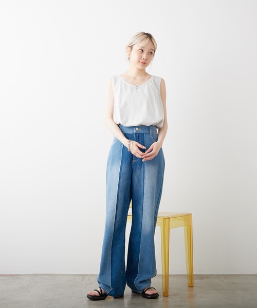 WHIMSIC（ウィムジック）の「【UNISEX】プレーンカラータンクトップ（タンクトップ・メンズ・イエロー/ライトグレー/シルバー/ブルー・FREE）」の19枚目の写真