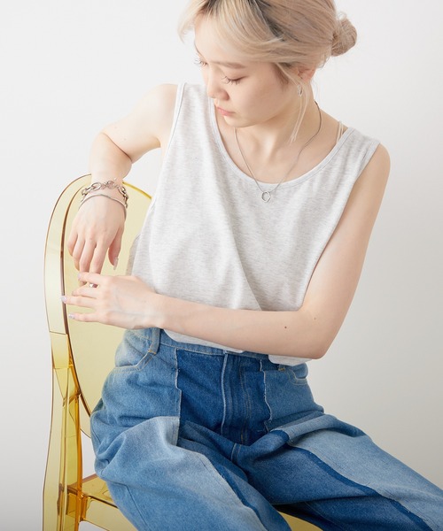 WHIMSIC（ウィムジック）の「【UNISEX】プレーンカラータンクトップ（タンクトップ・メンズ・イエロー/ライトグレー/シルバー/ブルー・FREE）」の18枚目の写真